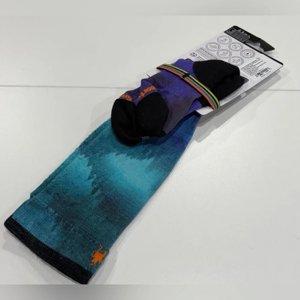 SmartWool Women's Large Ski Targeted Cushion Compression Socks Blue NWT Black